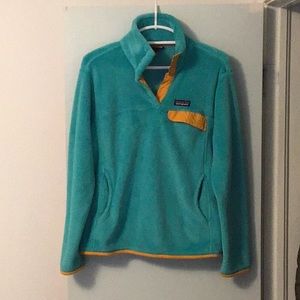 Patagonia Re-Tool snap fleece aqua/ orange L